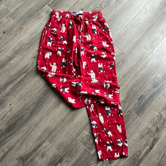 Old Navy Skiing Polar Bear Red Pajama Pants - Picture 2 of 4